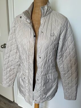 GUC Peter Millar Women's Driftwood Blakely Quilted Travel Jacket Sz SMALL